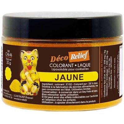 Déco Relief Colorant Alimentaire Jaune 20 g Colorant Liposoluble en Poudre Ingrédient Cuisine & Pâtisserie Pour Crèmes au Beurre, Chocolat, Pâtes d’Amande, Ganaches CH646 - Publicité Déco Relief Colorant Alimentaire Jaune 20 g Colorant Liposoluble en Poudre Ingrédient Cuisine & Pâtisserie Pour Crèmes au Beurre, Chocolat, Pâtes d’Amande, Ganaches CH646 - Publicité