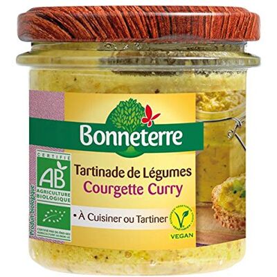 BONNETERRE Tartinade de légumes courgette curry 135G Bio - - Publicité BONNETERRE Tartinade de légumes courgette curry 135G Bio - - Publicité