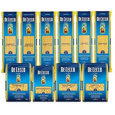 De Cecco Pasta 100 % italien fantasia Paquet de 10 x 500 g de nouilles - Publicité De Cecco Pasta 100 % italien fantasia Paquet de 10 x 500 g de nouilles - Publicité