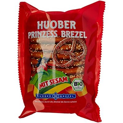 Huober Prinzess Bretzels au Sésame Bio 125 g - Publicité Huober Prinzess Bretzels au Sésame Bio 125 g - Publicité