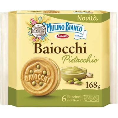 Mulino Bianco Baiocchi Pistacchio Snack 168g - Publicité Mulino Bianco Baiocchi Pistacchio Snack 168g - Publicité