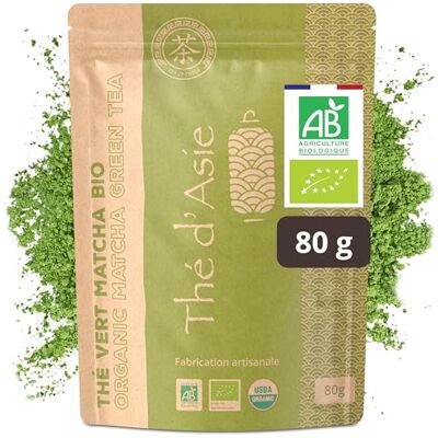 Khla Thé Matcha Bio en Poudre 80 g Matcha Premium Japonais Thé Vert Macha Idéal Latte & Pâtisserie Sachet Refermable Doux & Végétal Thé d’Asie Tisane & Infusion Glacé ou Chaud - Publicité Khla Thé Matcha Bio en Poudre 80 g Matcha Premium Japonais Thé Vert Macha Idéal Latte & Pâtisserie Sachet Refermable Doux & Végétal Thé d’Asie Tisane & Infusion Glacé ou Chaud - Publicité