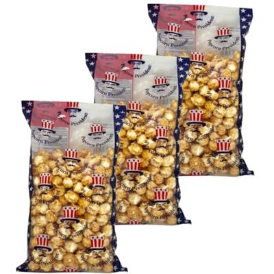 Popcorn President Lot 3x Popcorn caramélisé Paquet 200g - Publicité Popcorn President Lot 3x Popcorn caramélisé Paquet 200g - Publicité