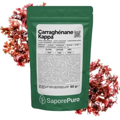 SaporePuro Carraghénane Kappa en Poudre 50 g – Sans Gluten – Gélifiant et Stabilisant pour Préparations Salées, Viandes, Gelées et Desserts - Publicité SaporePuro Carraghénane Kappa en Poudre 50 g – Sans Gluten – Gélifiant et Stabilisant pour Préparations Salées, Viandes, Gelées et Desserts - Publicité