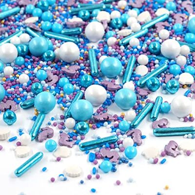 mySprinkles wir streuseln Liebe Sprinkles OCEAN GIRL Mélange de sirène 90 g blanc, lilas, bleu de STREUSEL GLÜCK Décoration idéale pour anniversaire enfant, anniversaire, sirène fille parfait pour la décoration de gâteaux - Publicité mySprinkles wir streuseln Liebe Sprinkles OCEAN GIRL Mélange de sirène 90 g blanc, lilas, bleu de STREUSEL GLÜCK Décoration idéale pour anniversaire enfant, anniversaire, sirène fille parfait pour la décoration de gâteaux - Publicité