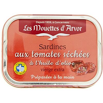 Les Mouettes d'Arvor Sardines aux Tomates Séchées à l'Huile d'Olive 115 g Lot de 4 - Publicité Les Mouettes d'Arvor Sardines aux Tomates Séchées à l'Huile d'Olive 115 g Lot de 4 - Publicité