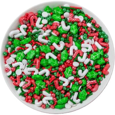 HoolySeek Sucre perlé comestible (85 g) Perles de sucre pour pâtisserie de Noël Sucres décoratifs mélangés Convient pour les gâteaux, cupcakes, biscuits (Sucre d'orge en forme de feuille de sapin) - Publicité HoolySeek Sucre perlé comestible (85 g) Perles de sucre pour pâtisserie de Noël Sucres décoratifs mélangés Convient pour les gâteaux, cupcakes, biscuits (Sucre d'orge en forme de feuille de sapin) - Publicité