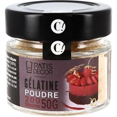 PATISDECOR Gélatine bovine en poudre 200 blooms 50 g - Publicité PATISDECOR Gélatine bovine en poudre 200 blooms 50 g - Publicité