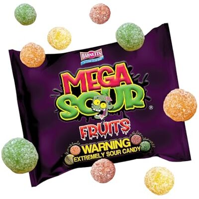 Barnetts Sweets Mega Sour Candy Fruits Fruit mélangé (104g) - Publicité Barnetts Sweets Mega Sour Candy Fruits Fruit mélangé (104g) - Publicité