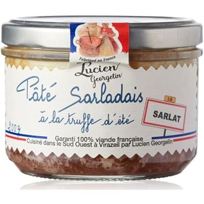 LUCIEN GEORGELIN Paté Sarladais à la truffe d'été le bocal de 200 grammes - Publicité LUCIEN GEORGELIN Paté Sarladais à la truffe d'été le bocal de 200 grammes - Publicité