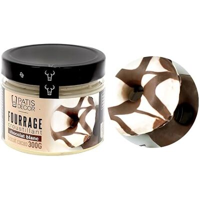 PATISDECOR Fourrage croustillant chocolat blanc et biscuit cacao 300 g - Publicité PATISDECOR Fourrage croustillant chocolat blanc et biscuit cacao 300 g - Publicité