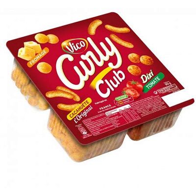 Epicerie salée CURLY Curly Club 90G ( Lot De 4 ) - Publicité Epicerie salée CURLY Curly Club 90G ( Lot De 4 ) - Publicité
