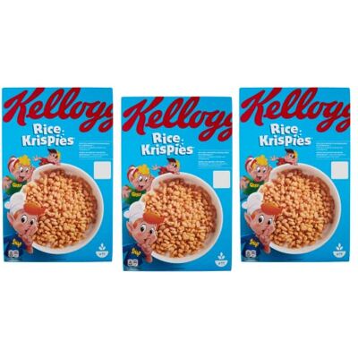 Kellogg's Rice Krispies Riz soufflé avec vitamines et minéraux, 340 g, paquet de céréales pour petit-déjeuner ou collation entre les deux - Publicité Kellogg's Rice Krispies Riz soufflé avec vitamines et minéraux, 340 g, paquet de céréales pour petit-déjeuner ou collation entre les deux - Publicité