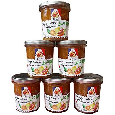 LUCIEN GEORGELIN Préparation de fruit Orange Citron Pamplemousse BIO 6 X 320g - Publicité LUCIEN GEORGELIN Préparation de fruit Orange Citron Pamplemousse BIO 6 X 320g - Publicité