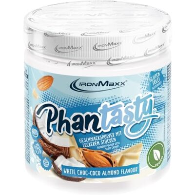 IronMaxx Poudre aromatisante pour yaourt Chocolat Blanc Noix de Coco Amande 250 g – édulcorant en poudre avec morceaux de fruits ou noix pour dessert, fromage blanc et préparation sucrée - Publicité IronMaxx Poudre aromatisante pour yaourt Chocolat Blanc Noix de Coco Amande 250 g – édulcorant en poudre avec morceaux de fruits ou noix pour dessert, fromage blanc et préparation sucrée - Publicité