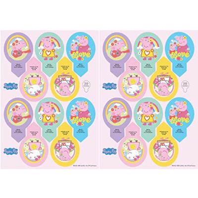 dekora 20 Pics COMESTIBLES Azyme Peppa Pig - Publicité dekora 20 Pics COMESTIBLES Azyme Peppa Pig - Publicité