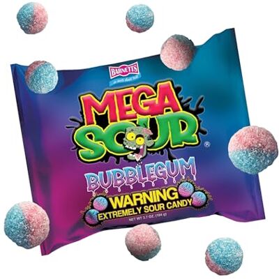 Barnetts Sweets Mega Sour Candy Bubblegum (104g) - Publicité Barnetts Sweets Mega Sour Candy Bubblegum (104g) - Publicité