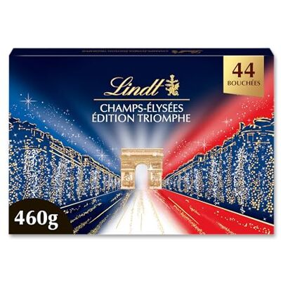 Lindt Boîte CHAMPS-ÉLYSÉES Édition Triomphe Assortiment de Chocolats au Lait, Noirs et Blancs Pralinés, Croustillants et Onctueux Idéal pour Noël, 460g - Publicité Lindt Boîte CHAMPS-ÉLYSÉES Édition Triomphe Assortiment de Chocolats au Lait, Noirs et Blancs Pralinés, Croustillants et Onctueux Idéal pour Noël, 460g - Publicité