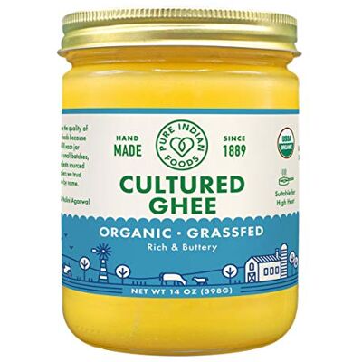 Pure Grassfed Organic Cultured Ghee 14 Oz. (R) Brand by - Publicité Pure Grassfed Organic Cultured Ghee 14 Oz. (R) Brand by - Publicité