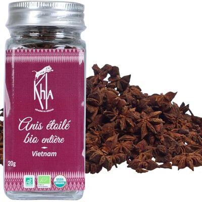 Khla Anis Étoilé Entier 20 g Pot de Badiane Entière Ingrédient Cuisine & Pâtisserie Desserts Fruits, Viandes Poissons, Vins Chauds, Thés, Infusions, Graine, Noël Épice d’Asie - Publicité Khla Anis Étoilé Entier 20 g Pot de Badiane Entière Ingrédient Cuisine & Pâtisserie Desserts Fruits, Viandes Poissons, Vins Chauds, Thés, Infusions, Graine, Noël Épice d’Asie - Publicité