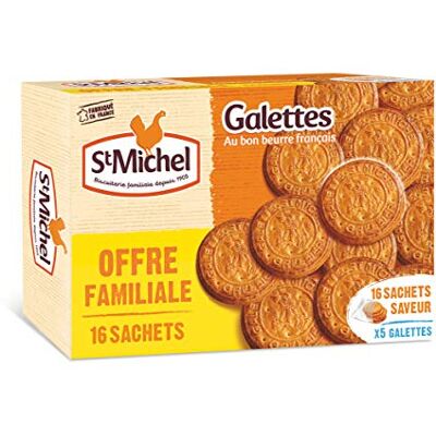 St Michel Galettes au bon beurre français 16 sachets de 5 biscuits 520g - Publicité St Michel Galettes au bon beurre français 16 sachets de 5 biscuits 520g - Publicité