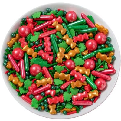 HoolySeek Sucre perlé comestible (85 g) Perles de sucre pour pâtisserie de Noël Sucres décoratifs mélangés Convient pour les gâteaux, cupcakes, biscuits (Bonbons de Noël) - Publicité HoolySeek Sucre perlé comestible (85 g) Perles de sucre pour pâtisserie de Noël Sucres décoratifs mélangés Convient pour les gâteaux, cupcakes, biscuits (Bonbons de Noël) - Publicité