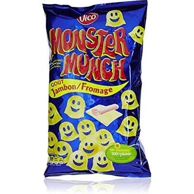 VICO Monster Munch Goût Jambon/Fromage, 85 g - Publicité VICO Monster Munch Goût Jambon/Fromage, 85 g - Publicité