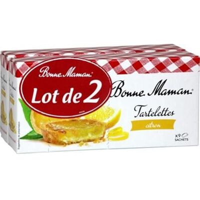 Bonne Maman Tartelettes au citron et sucre de canne Le lot de 2 paquets de 125g - Publicité Bonne Maman Tartelettes au citron et sucre de canne Le lot de 2 paquets de 125g - Publicité