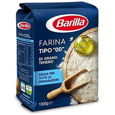 Barilla 6x Farina tipo 00 Grano tenero Farine de blé tendre 1Kg - Publicité Barilla 6x Farina tipo 00 Grano tenero Farine de blé tendre 1Kg - Publicité