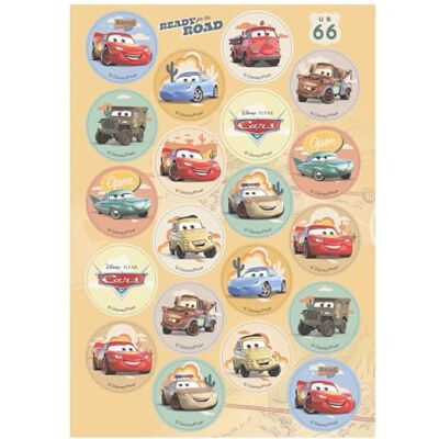 dekora , Cars Mini-Disques Azyme, Décorations Comestibles Lightning McQueen pour Cupcakes, Muffins & Biscuits, Design Officiel Disney-Pixar, Rond 3,4 CM - Publicité dekora , Cars Mini-Disques Azyme, Décorations Comestibles Lightning McQueen pour Cupcakes, Muffins & Biscuits, Design Officiel Disney-Pixar, Rond 3,4 CM - Publicité