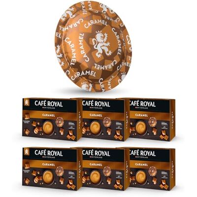 Café Royal 300 Capsules Saveur Caramel Compatibles avec les Machines à café Nespresso®* Professional Conditionnement : 6 x 50 Dosettes - Publicité Café Royal 300 Capsules Saveur Caramel Compatibles avec les Machines à café Nespresso®* Professional Conditionnement : 6 x 50 Dosettes - Publicité