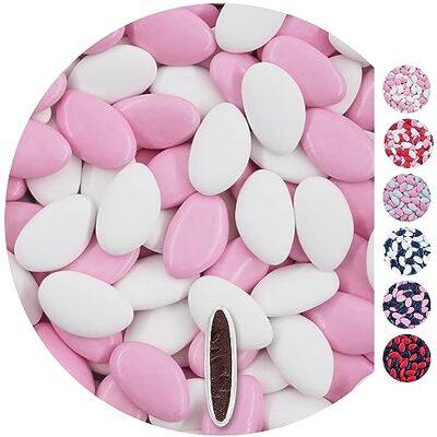 EinsSein 1kg Dragées chocolat mariage Mix blanc-rose clair dragees baptême fille garcon communion aux amandes feter et recevoir fêter de fete couleur pas cher aux bombe tag voir mes etui contenant - Publicité EinsSein 1kg Dragées chocolat mariage Mix blanc-rose clair dragees baptême fille garcon communion aux amandes feter et recevoir fêter de fete couleur pas cher aux bombe tag voir mes etui contenant - Publicité