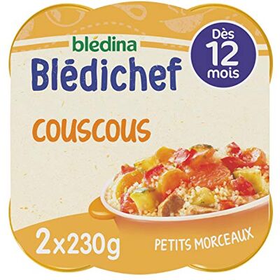 Blédina Blédichef Repas Bébé 12 Mois 8 Plats Couscous des tout-petits Petits Morceaux 100% Ingrédients d'Origine Naturelle Dès 12 Mois 8 Assiettes de 230g - Publicité Blédina Blédichef Repas Bébé 12 Mois 8 Plats Couscous des tout-petits Petits Morceaux 100% Ingrédients d'Origine Naturelle Dès 12 Mois 8 Assiettes de 230g - Publicité