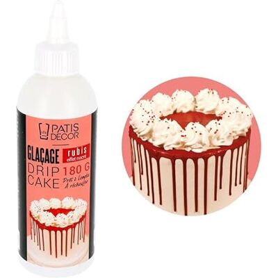 PATISDECOR Glaçage pour drip cake rubis 180 g - Publicité PATISDECOR Glaçage pour drip cake rubis 180 g - Publicité