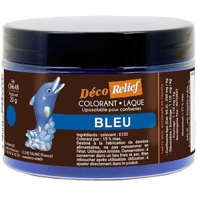 Déco Relief Colorant Soluble Bleu 20 g Colorant Professionnel pour Confiserie à base de Chocolat, Pâtisserie - Publicité Déco Relief Colorant Soluble Bleu 20 g Colorant Professionnel pour Confiserie à base de Chocolat, Pâtisserie - Publicité
