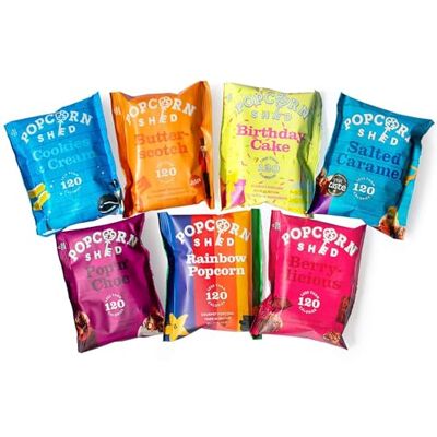 Popcorn Shed 7 saveurs de Pop-Corn Célébration, Snacks Naturelles, Le cadeau parfait de pop-corn gourmet, Parfait pour les Soirées Cinéma (7 sacs) - Publicité Popcorn Shed 7 saveurs de Pop-Corn Célébration, Snacks Naturelles, Le cadeau parfait de pop-corn gourmet, Parfait pour les Soirées Cinéma (7 sacs) - Publicité