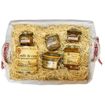 MICOULEAU Corbeille gourmande "Festin à deux", Panier garni, Panier gourmand à offrir, coffret de noël, colis gourmands, cadeau (produits français), foie gras, produits régionaux, - Publicité MICOULEAU Corbeille gourmande "Festin à deux", Panier garni, Panier gourmand à offrir, coffret de noël, colis gourmands, cadeau (produits français), foie gras, produits régionaux, - Publicité
