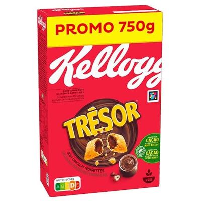Kellogg's Céréales fourrées au chocolat noisette,750 g - Publicité Kellogg's Céréales fourrées au chocolat noisette,750 g - Publicité
