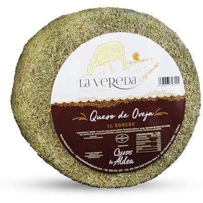 QUESOS LA ALDEA CALIDAD ARTESANAL Fromages La Aldea Fromage Affiné de Brebis au Beurre et au Romarin 3 kg Affinage 6 Mois Morceau de Fromage au Lait Cru Artisanal Coffret Cadeau Gourmand, Panier de Fromages - Publicité QUESOS LA ALDEA CALIDAD ARTESANAL Fromages La Aldea Fromage Affiné de Brebis au Beurre et au Romarin 3 kg Affinage 6 Mois Morceau de Fromage au Lait Cru Artisanal Coffret Cadeau Gourmand, Panier de Fromages - Publicité