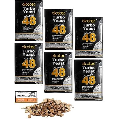 AlcoFermBrew 6 x Turbo Levure Alcotec Classic 48-130g, Rapide Levure de Fermentation Distillateurs Gnôle Alcool - Publicité AlcoFermBrew 6 x Turbo Levure Alcotec Classic 48-130g, Rapide Levure de Fermentation Distillateurs Gnôle Alcool - Publicité
