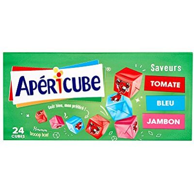 Apéricube Fromage Saveurs Tomate Bleu Jambon 24 Cubes 125 g - Publicité Apéricube Fromage Saveurs Tomate Bleu Jambon 24 Cubes 125 g - Publicité