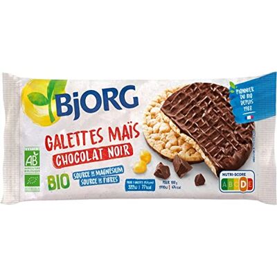 BJORG Galettes Maïs Chocolat Noir Bio Sans Gluten 95G Lot De 3 - Publicité BJORG Galettes Maïs Chocolat Noir Bio Sans Gluten 95G Lot De 3 - Publicité