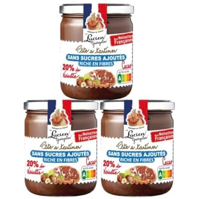 LUCIEN GEORGELIN Pâte à tartiner noisette chocolat 400g x3 Nutriscore A - Publicité LUCIEN GEORGELIN Pâte à tartiner noisette chocolat 400g x3 Nutriscore A - Publicité
