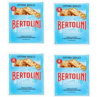 Bertolini : Levure de vanille (chaque enveloppe 16 g, 4 portions) – Lot de 4 - Publicité Bertolini : Levure de vanille (chaque enveloppe 16 g, 4 portions) – Lot de 4 - Publicité