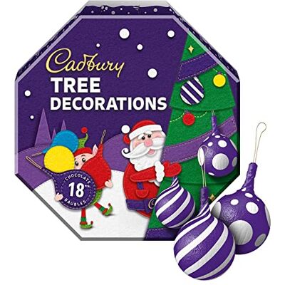 Cadbury Décorations pour sapin de Noël au chocolat au lait 108 g - Publicité Cadbury Décorations pour sapin de Noël au chocolat au lait 108 g - Publicité