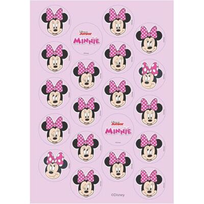 dekora , Minnie Mouse Mini-Disques Azyme, Décorations Comestibles pour Cupcakes, Muffins & Biscuits, Rond 3,4 CM - Publicité dekora , Minnie Mouse Mini-Disques Azyme, Décorations Comestibles pour Cupcakes, Muffins & Biscuits, Rond 3,4 CM - Publicité
