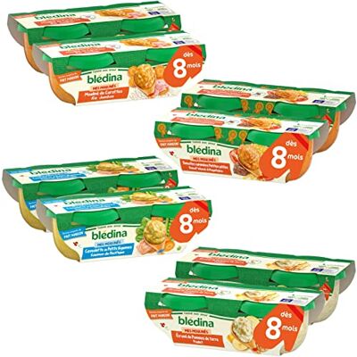 Blédina Mes Moulinés Repas bébé – 16 bols avec 4 Recettes inspirées du Fait Maison Dès 8 Mois Sans sel ajouté – 16x200g - Publicité Blédina Mes Moulinés Repas bébé – 16 bols avec 4 Recettes inspirées du Fait Maison Dès 8 Mois Sans sel ajouté – 16x200g - Publicité