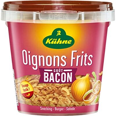 AUCHAN Lot de 3 unités *** KUHNE Oignons frits goût bacon 100g - Publicité AUCHAN Lot de 3 unités *** KUHNE Oignons frits goût bacon 100g - Publicité
