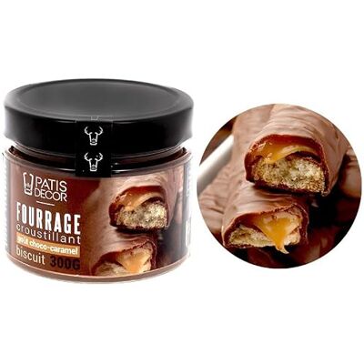PATISDECOR Fourrage croustillant chocolat caramel et biscuit 300g - Publicité PATISDECOR Fourrage croustillant chocolat caramel et biscuit 300g - Publicité