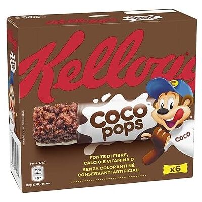 Kellogg's Coco Pops Snack Barre de riz soufflée au cacao (6 x 20 g) 120 g - Publicité Kellogg's Coco Pops Snack Barre de riz soufflée au cacao (6 x 20 g) 120 g - Publicité